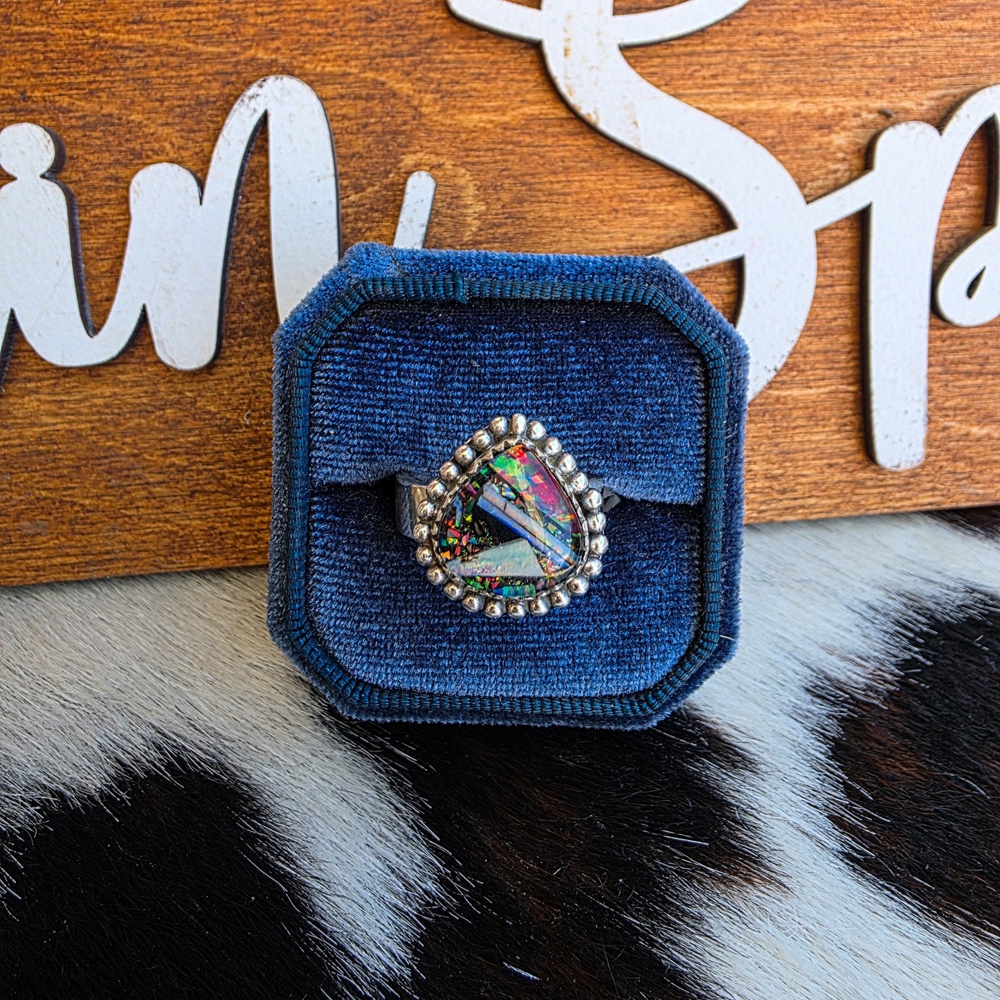 The Galaxy Inlay Adjustable Ring