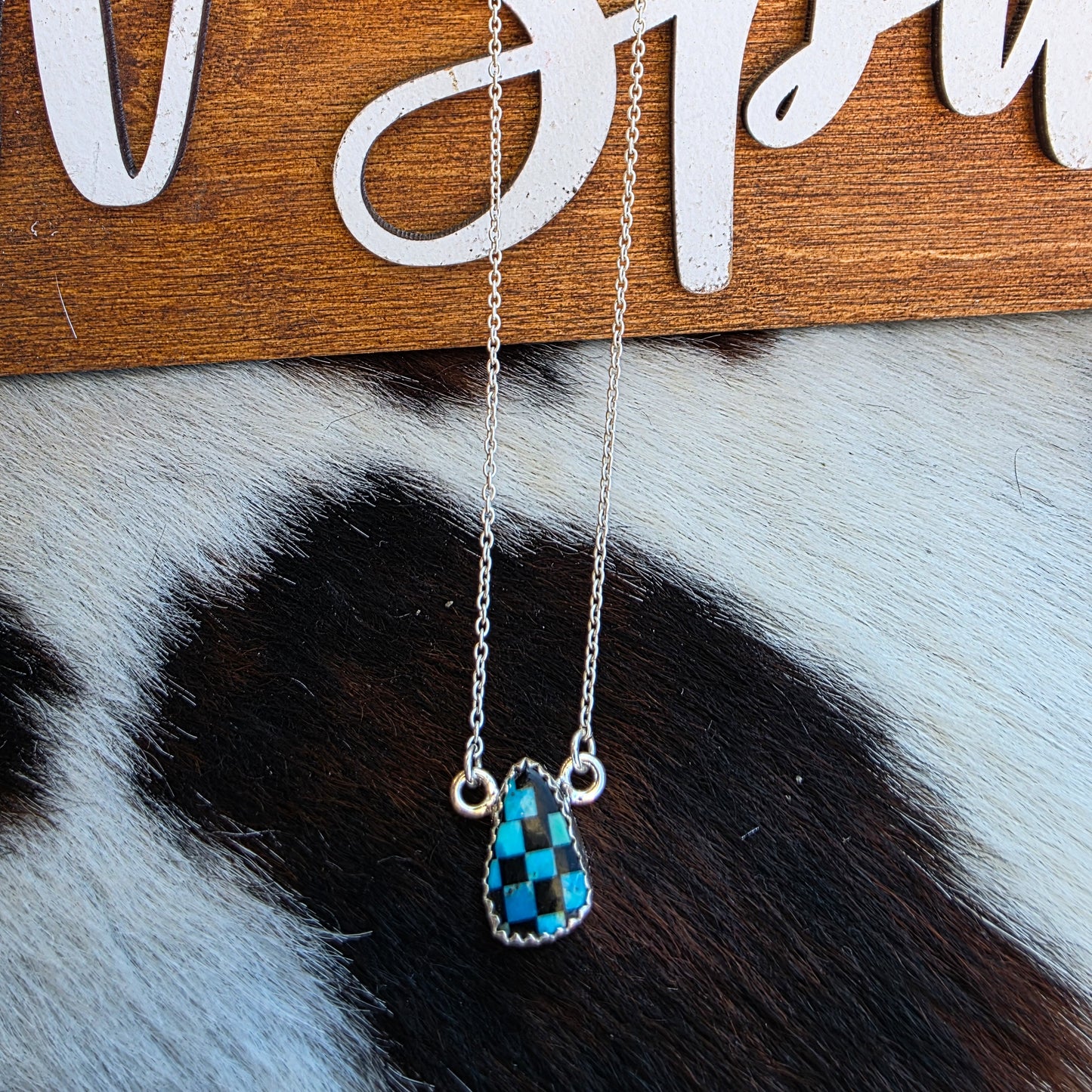 The Leona Checkerboard Necklace