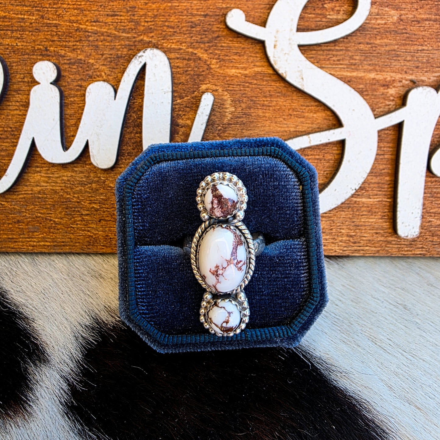 Size 6 Wild Horse Three Stone Ring