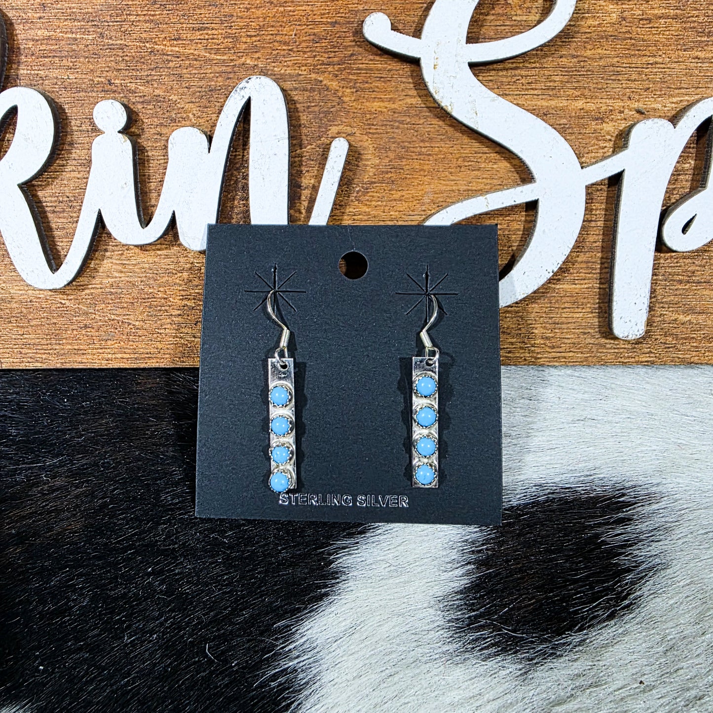 The Evie Turquoise Bar Earrings