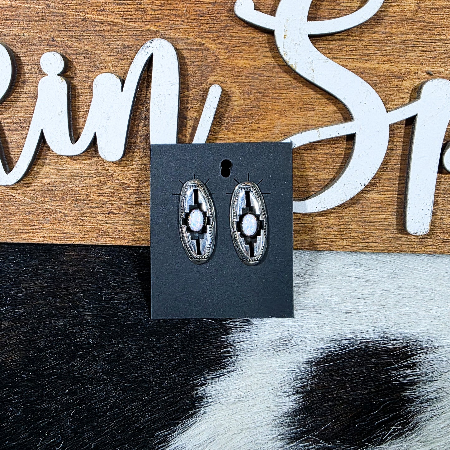 The Aztec Opal Stud Earrings