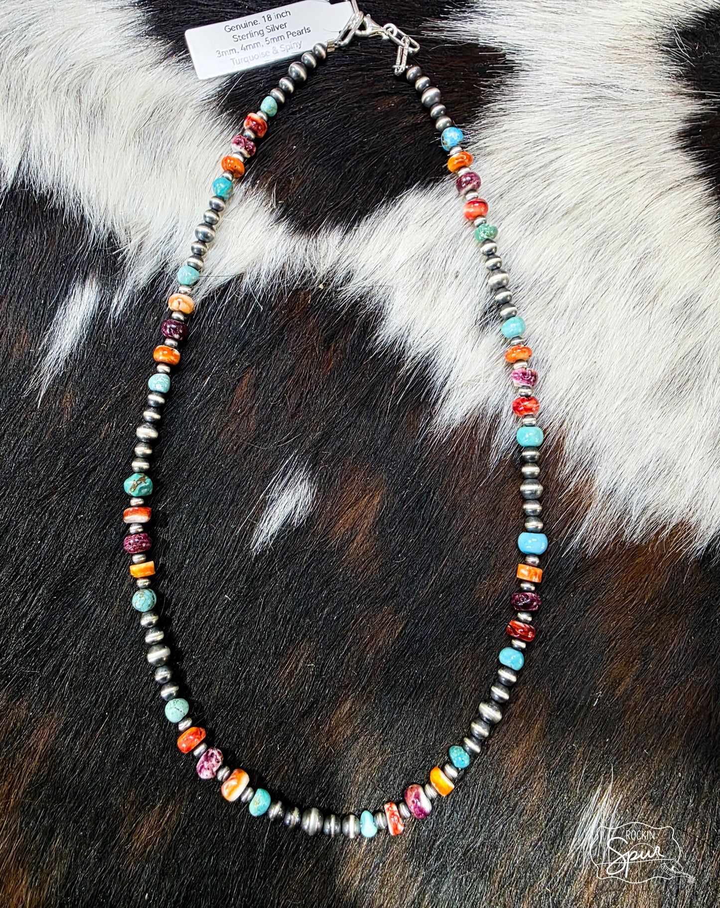 The Vibrant Spiny & Turquoise Pearl Necklace