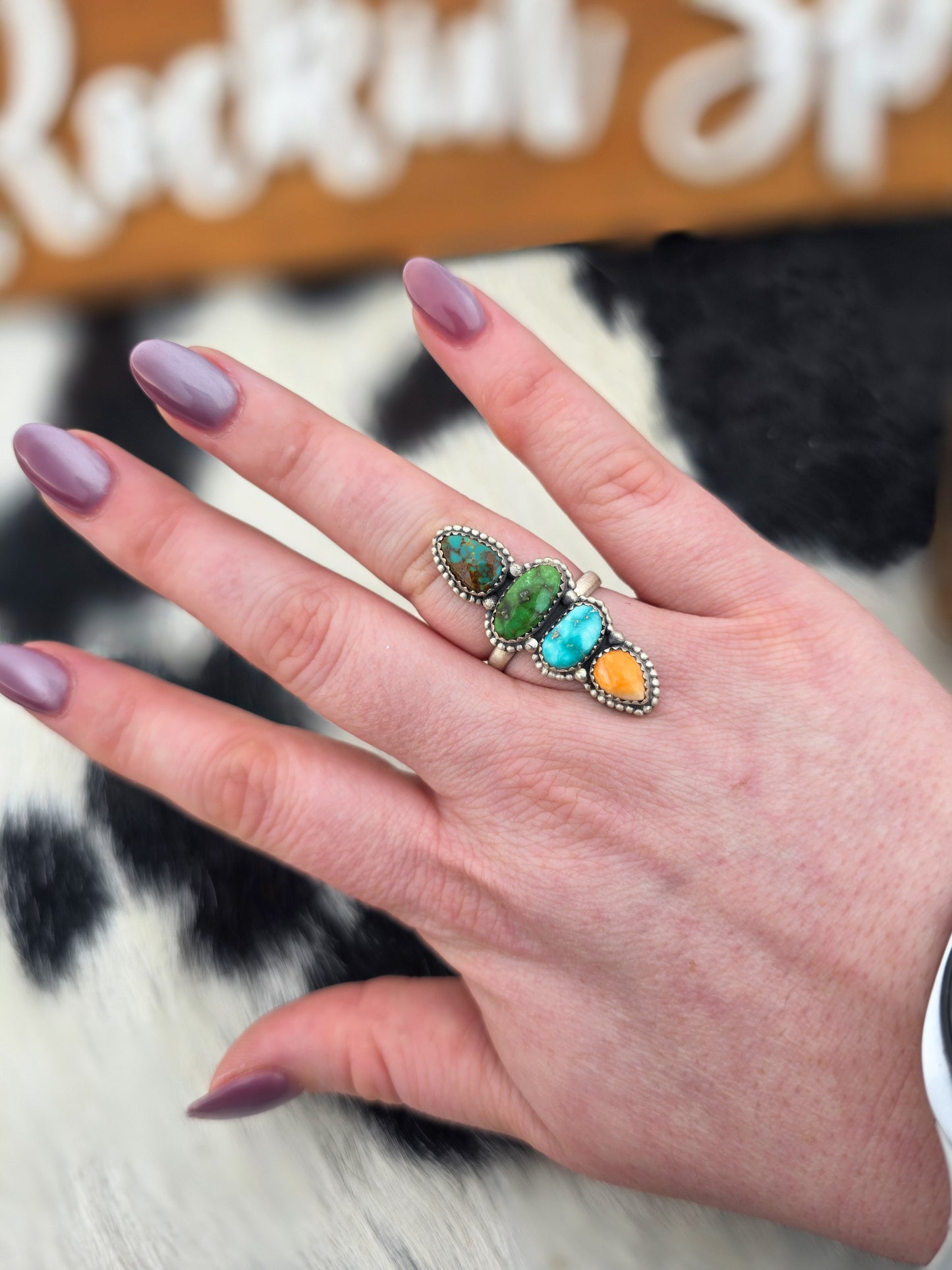 The Sierra Colorful Statement Adjustable Ring