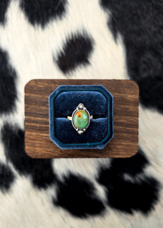 The Cora Mohave Turquoise Adjustable Ring