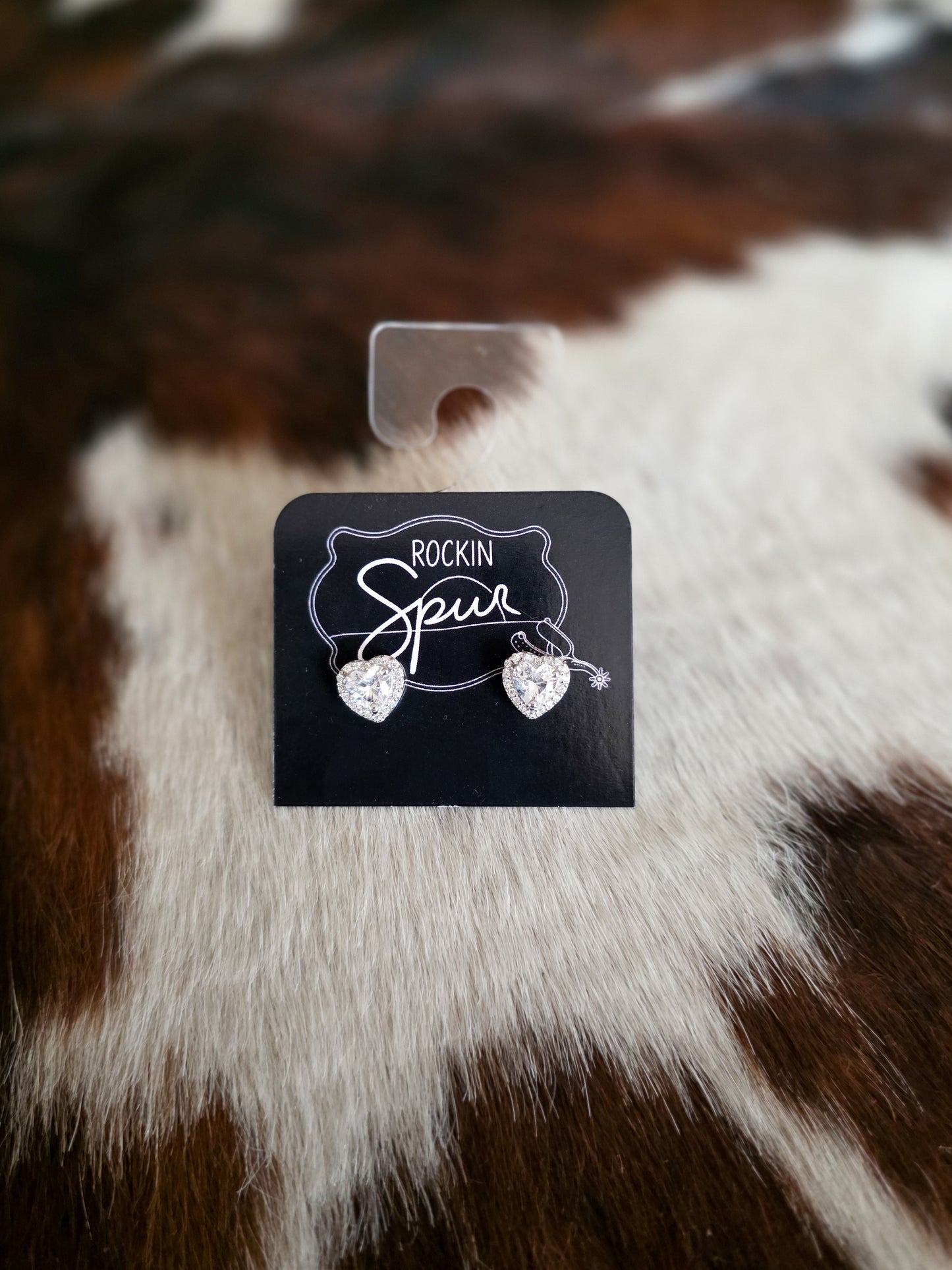 The CZ Heart Stud Earrings