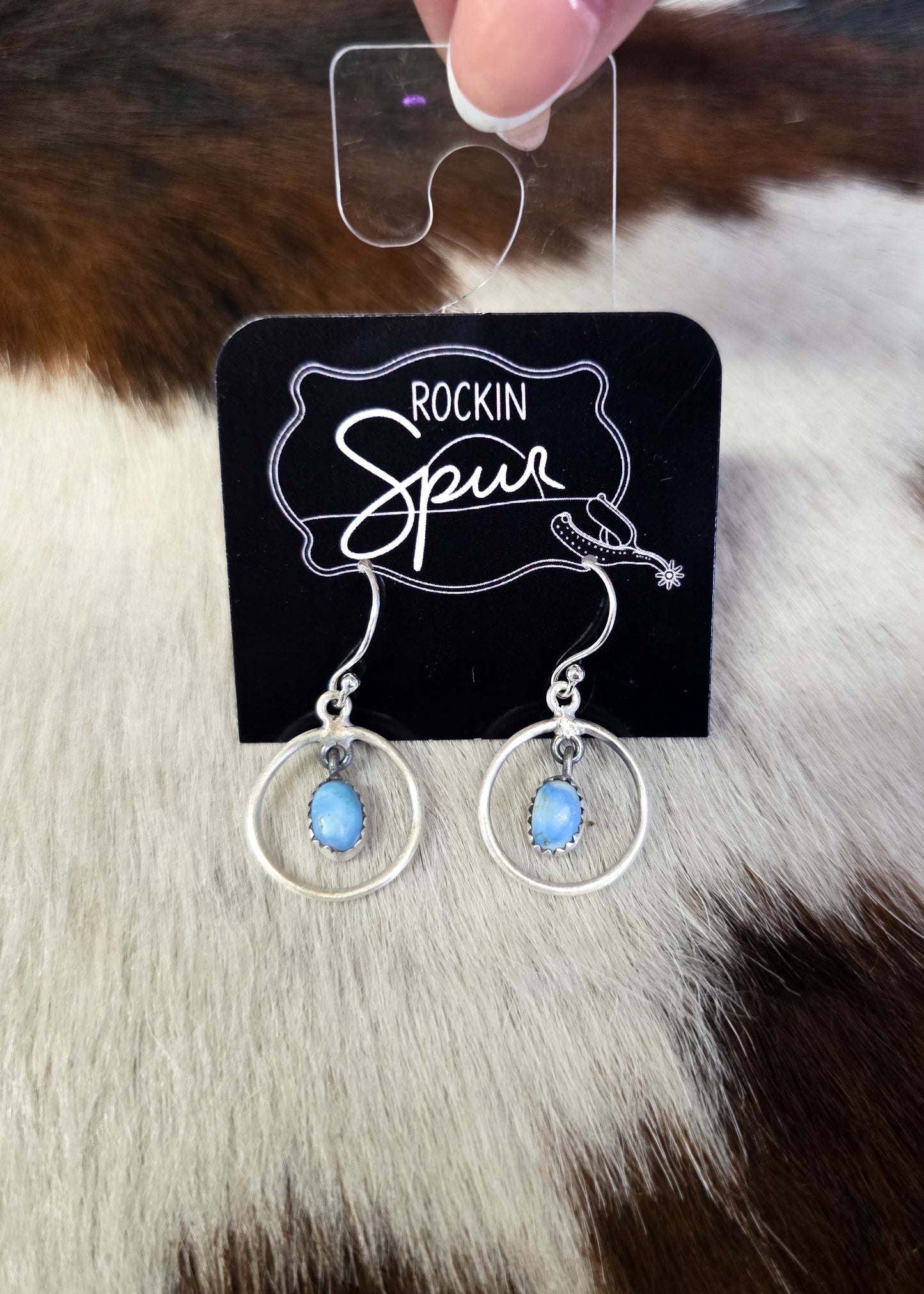 The Golden Hills Turquoise Hoop Dangle Earrings