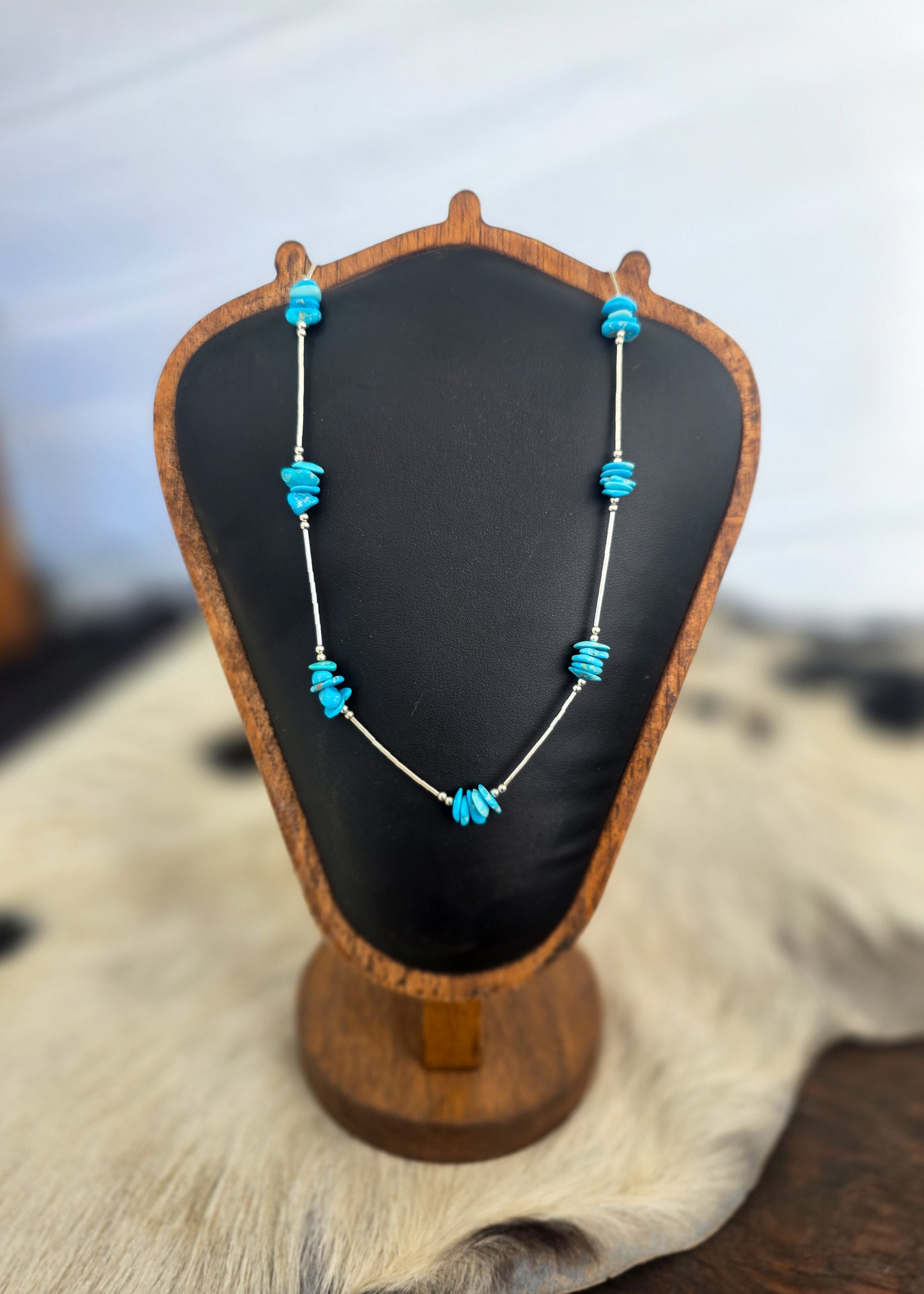 The Turquoise Liquid Silver Necklace