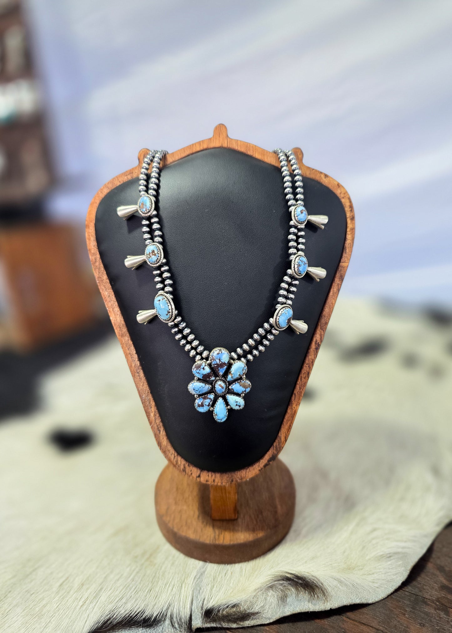 The Blossom Golden Hills Sterling Silver Pearls Statement Necklace