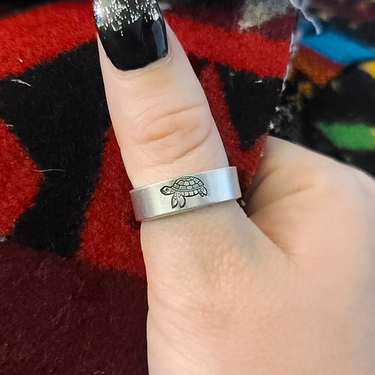 Turtle Stamped Ring