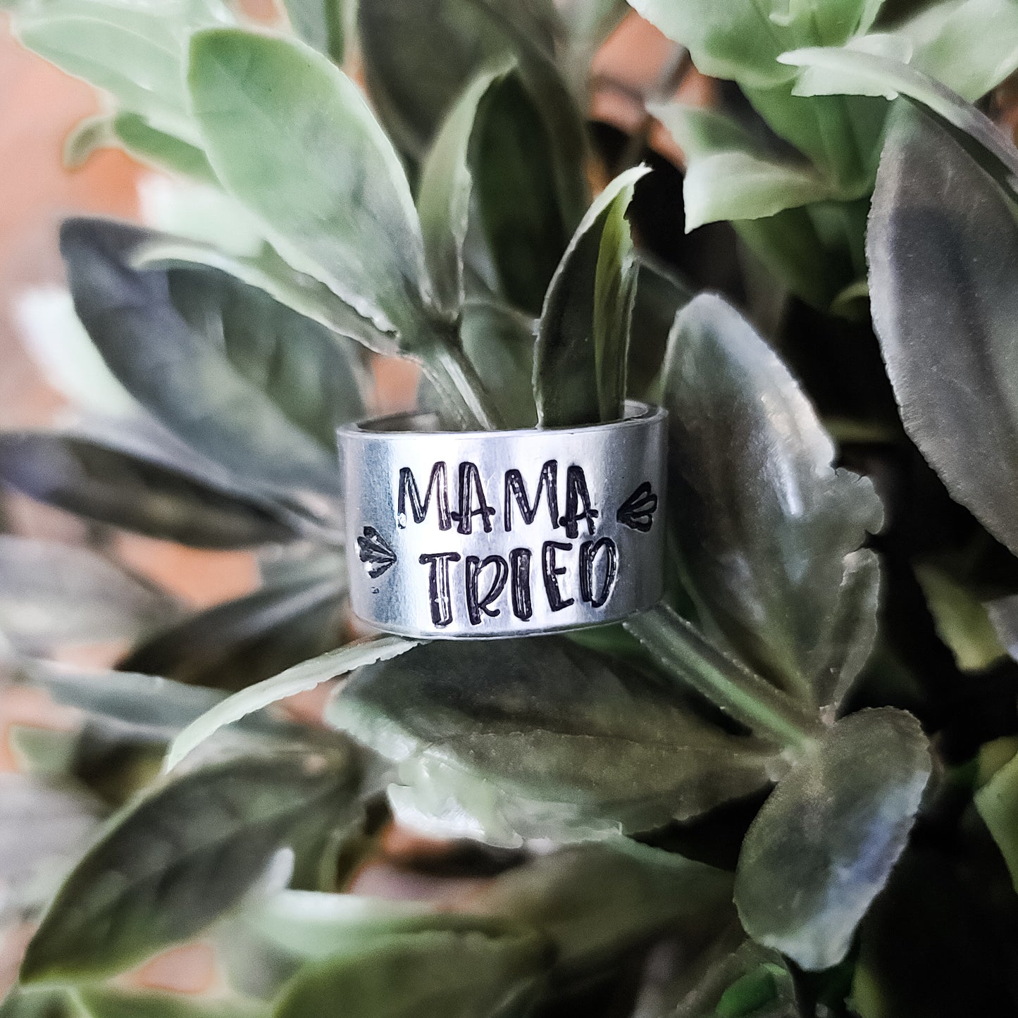 Mama Tried Stamped Ring