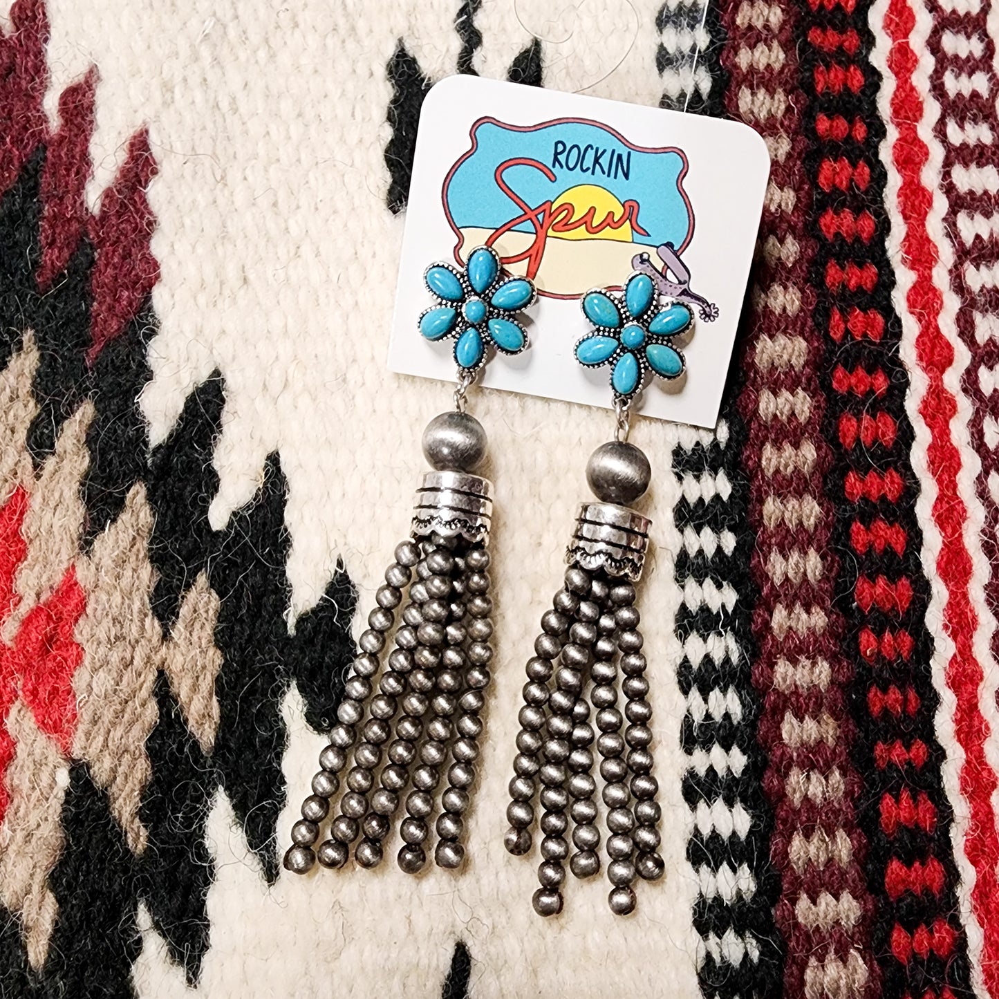 Flower Navajo Tassel Earrings