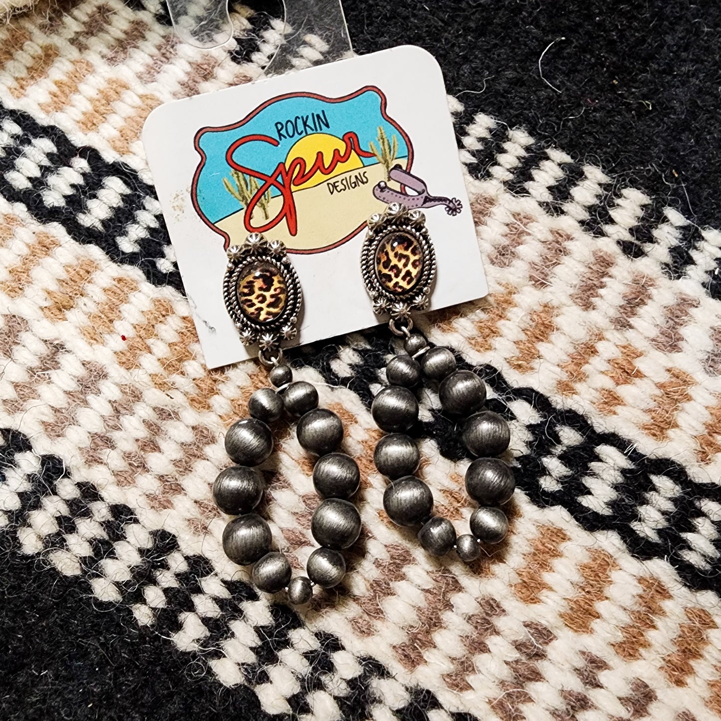 Leopard Navajo Earrings