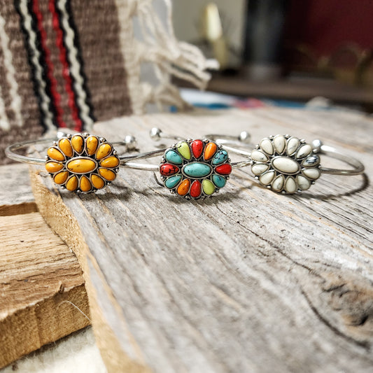 Medium Flower Cuff Bracelet