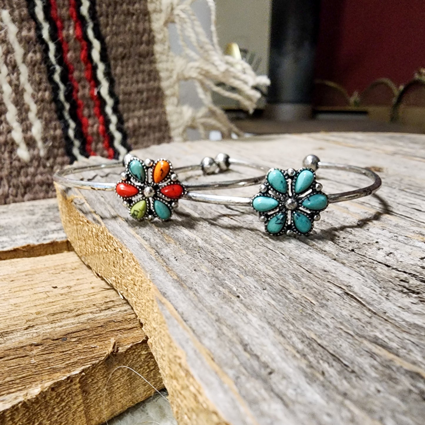 Small Flower Cuff Bracelet