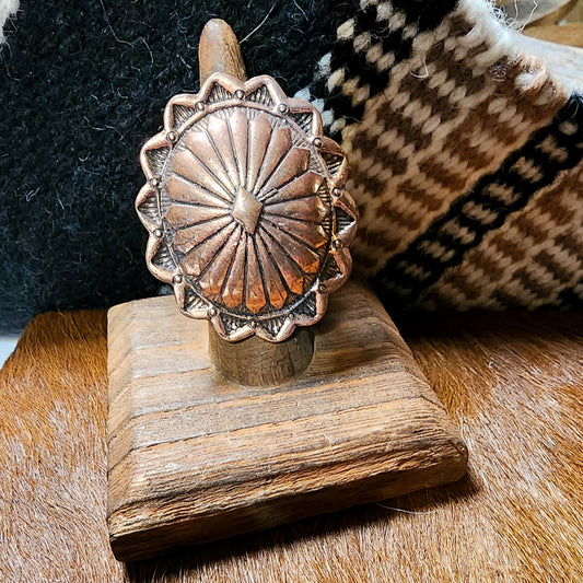 The Large Copper Concho Ring