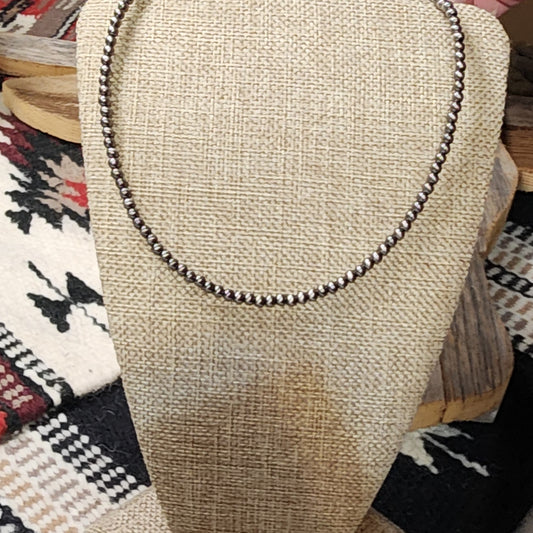 16" Micro Faux Navajo Pearl Necklace