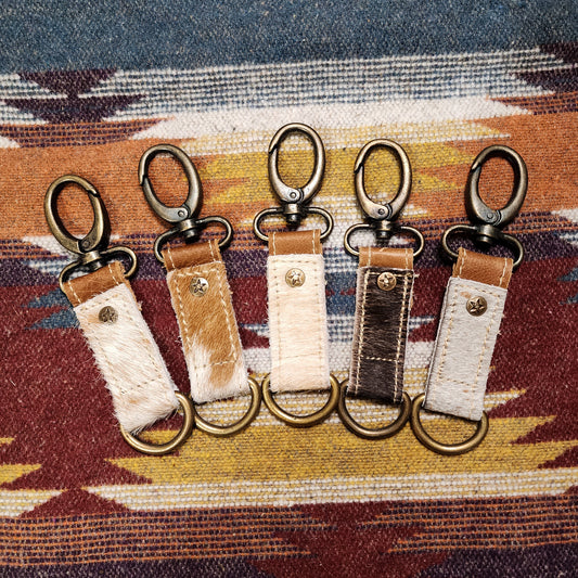 Cowhide Key Fob Keychain