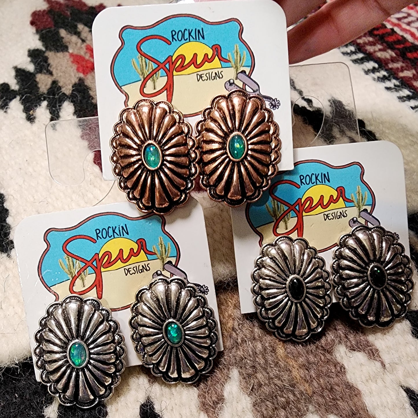 The Sienna Concho Stud Earrings