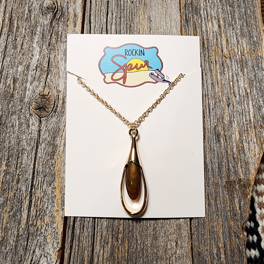 Pearl Drop Gold Necklace