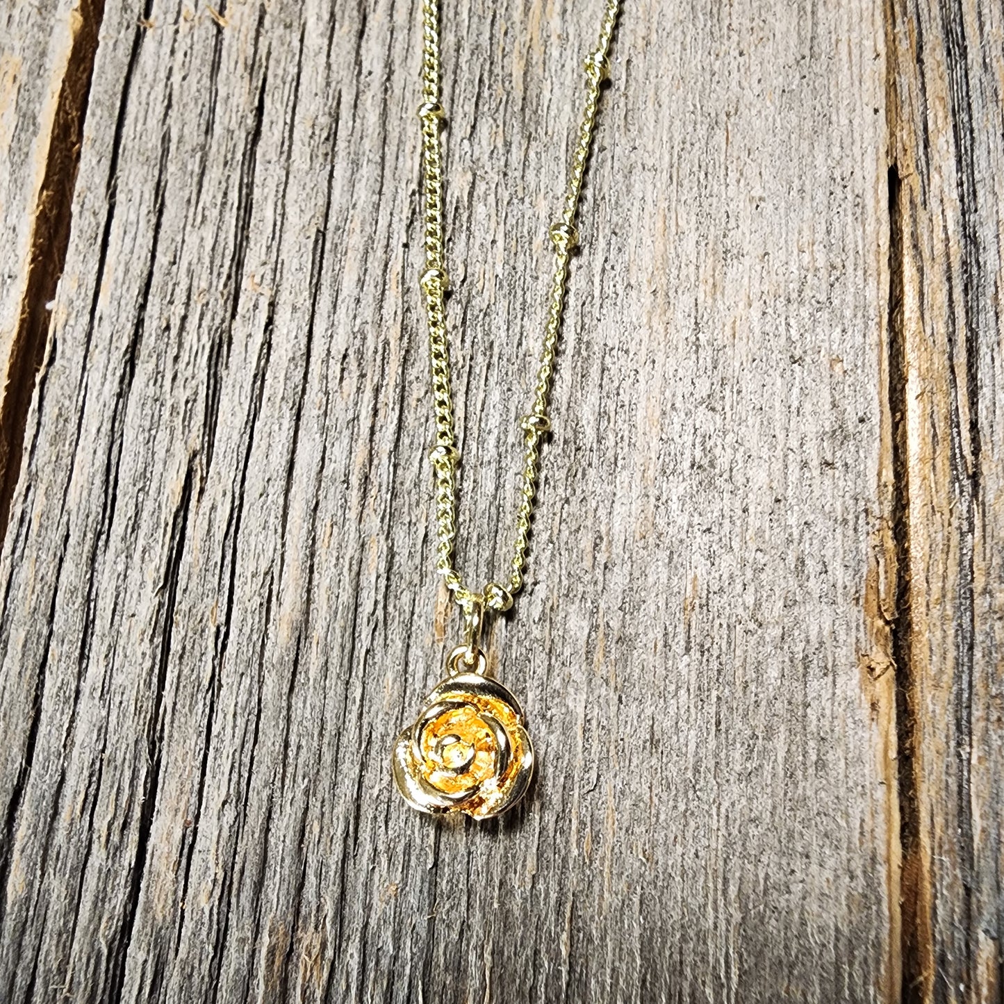 Golden Rose Necklace