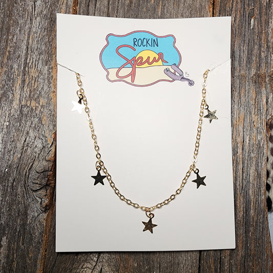 Simple Stars Gold Necklace