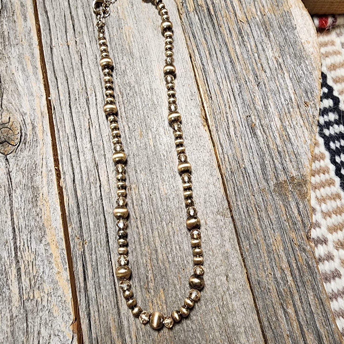 Golden Navajo Style Choker Necklace