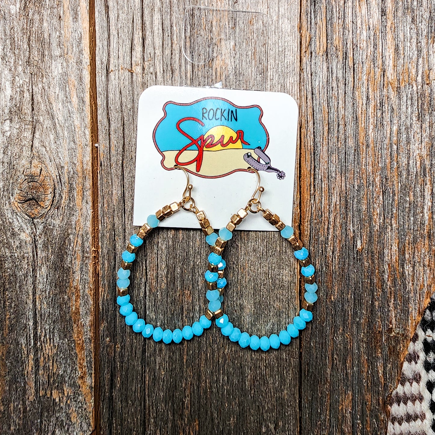 The Blue Tide Gold Earrings