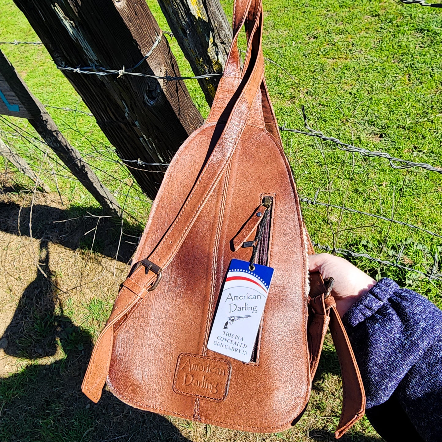 The Trisha Cowhide Sling Backpack