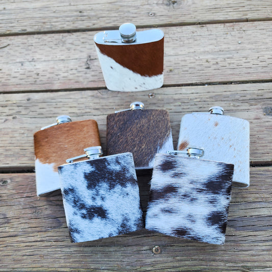 Short 6oz Cowhide Flask