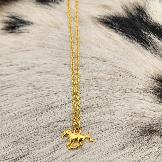 Golden Horse Necklace