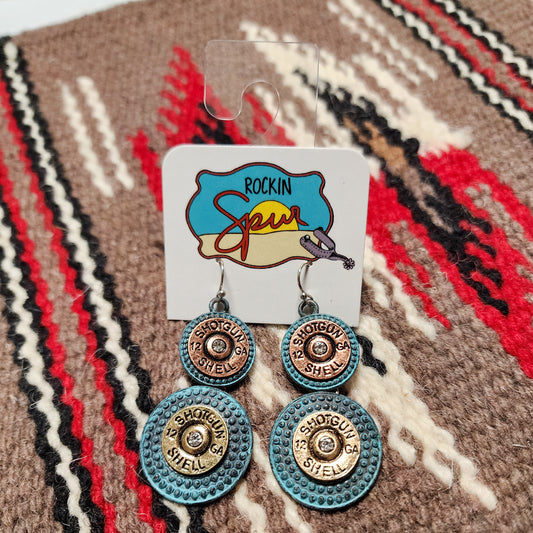 The Bristol Turquoise Shotgun Shell Earrings