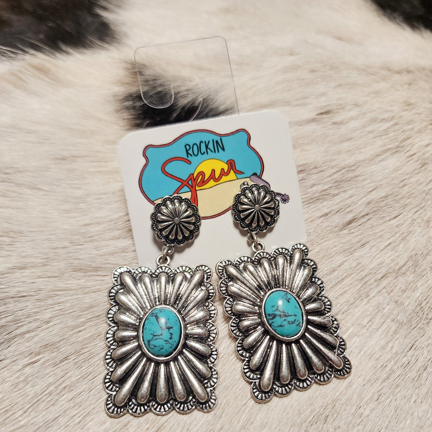 Square Concho Earrings