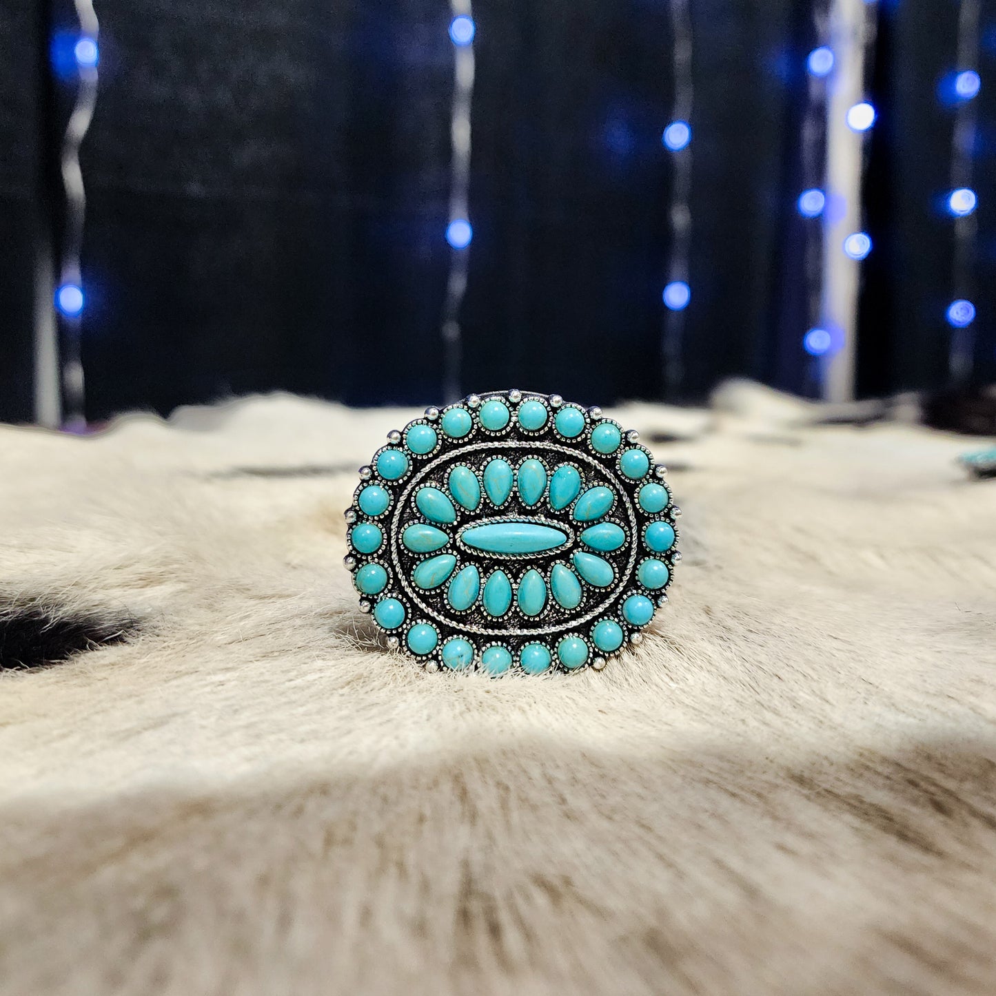 Turquoise Concho Phone Grip Pop It