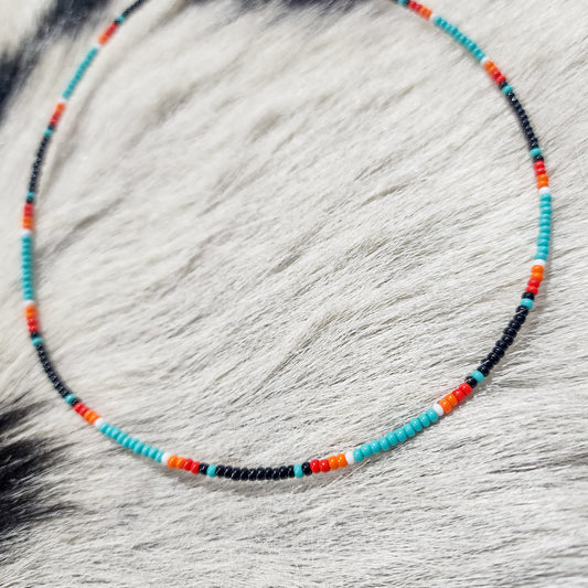 Turquoise in the Dark Choker Necklace