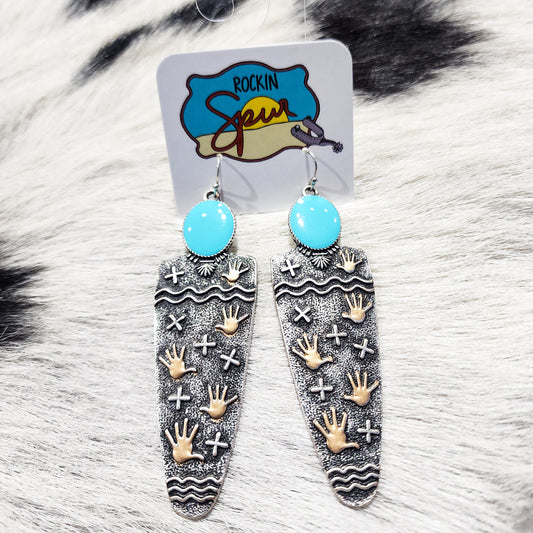 Navajo Inspired All Hands Earrings