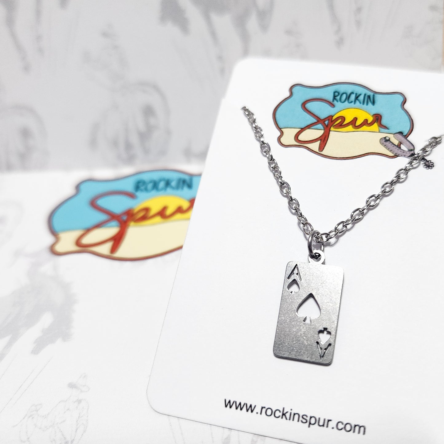 The Mini Ace of Spades Card Necklace