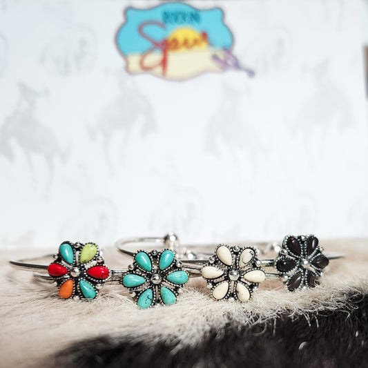 Small Flower Cuff Bracelet