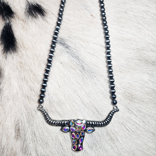 The Bedazzled Longhorn Necklace