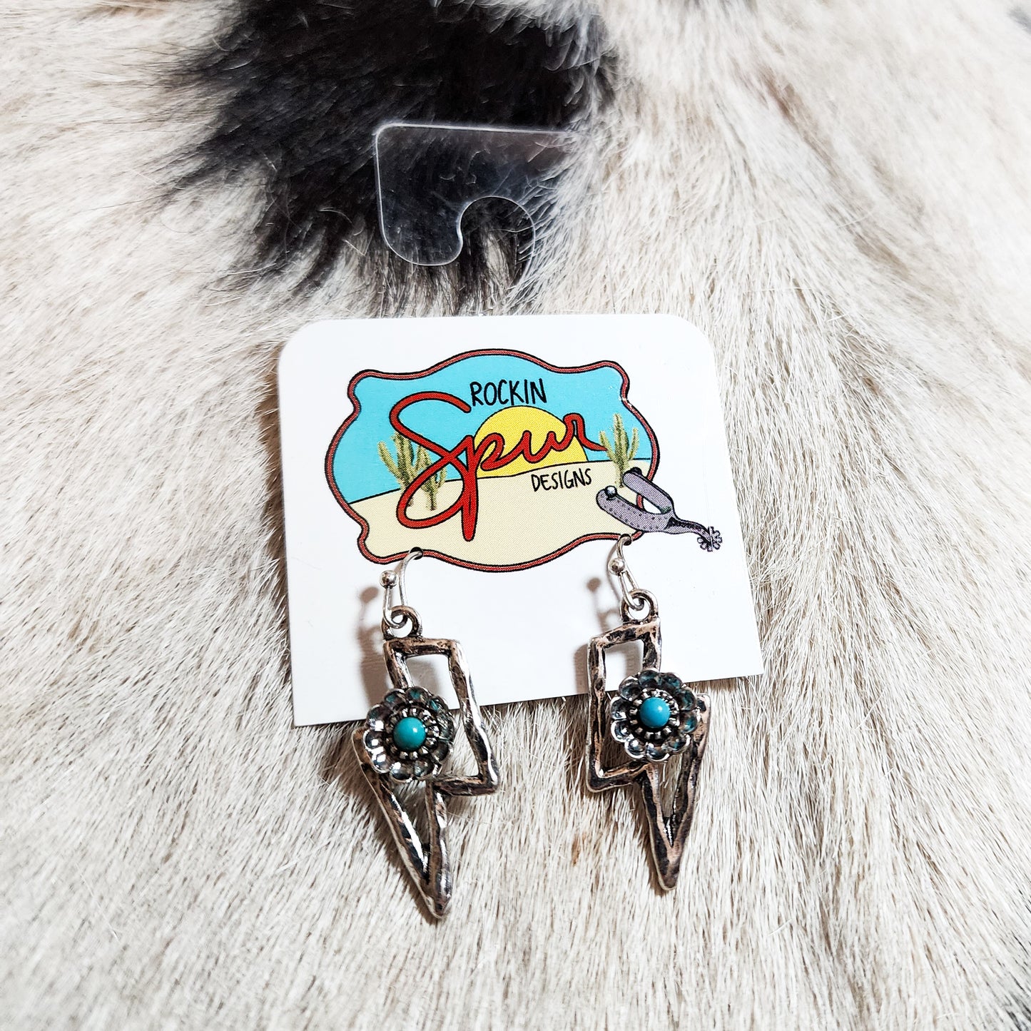 The Flower Lightning Bolt Earrings