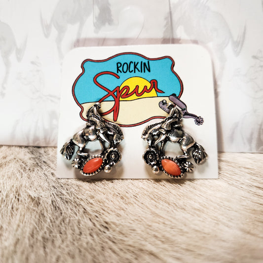 The Buck Up Bronc Stud Earrings