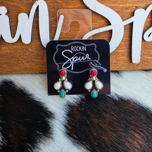 The Patriotic Cluster Earrings