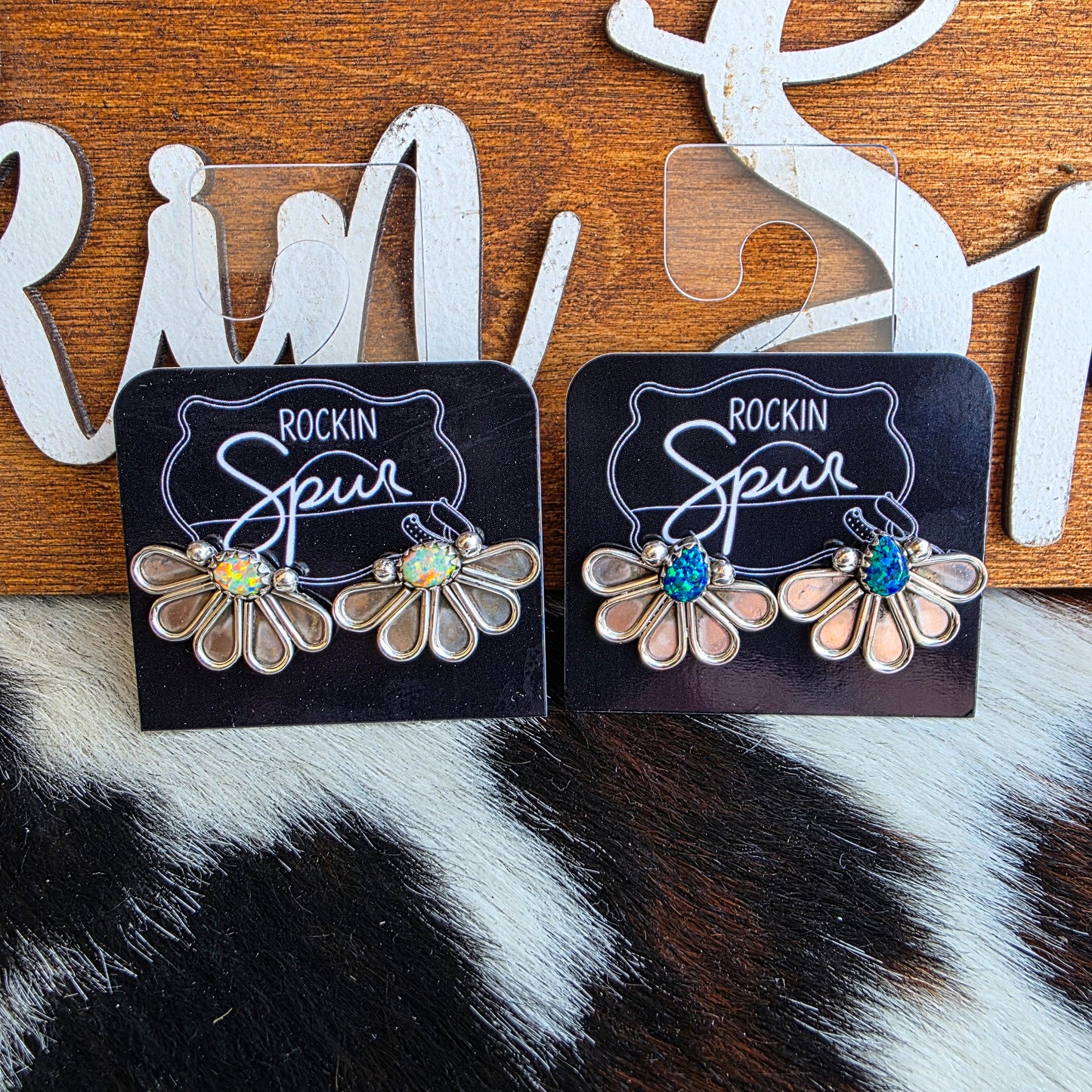 The Opal Daisy Cluster Studs