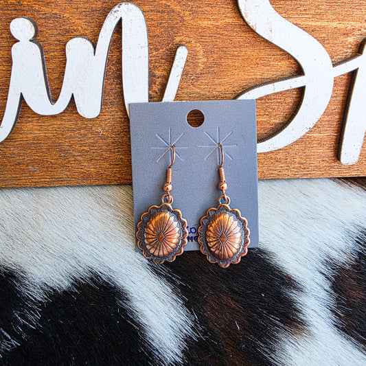 The Copper Concho Earrings