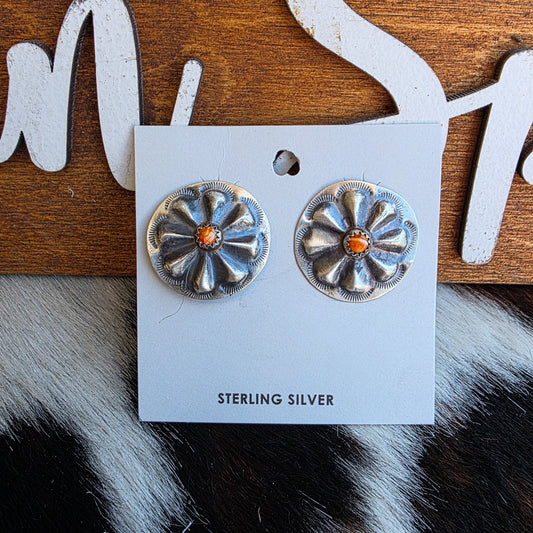 The Spiny Oyster Concho Earrings