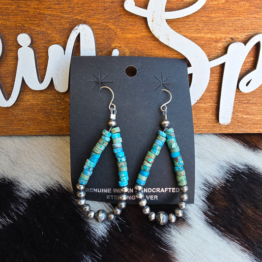 The Yara Turquoise & Sterling Pearl Earrings