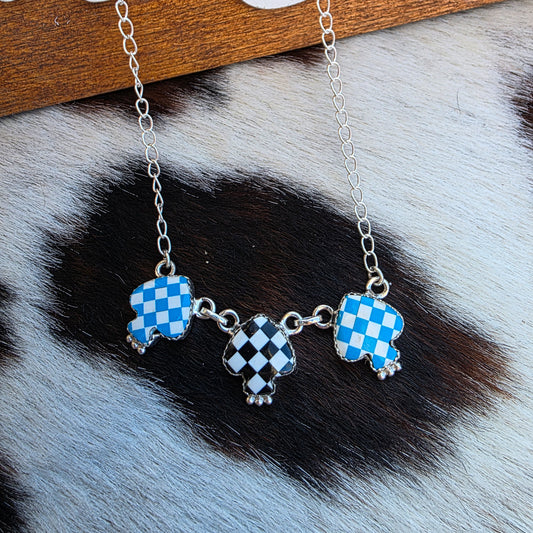 The Multi Spade Checkerboard Necklace