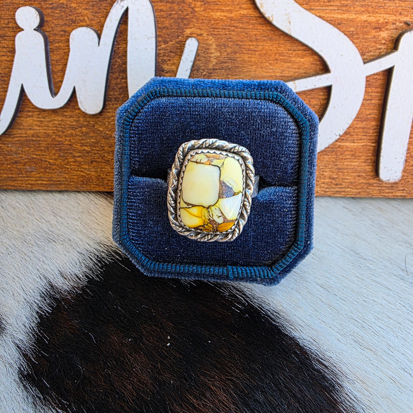 The Skye Honey Dahlia Adjustable Ring
