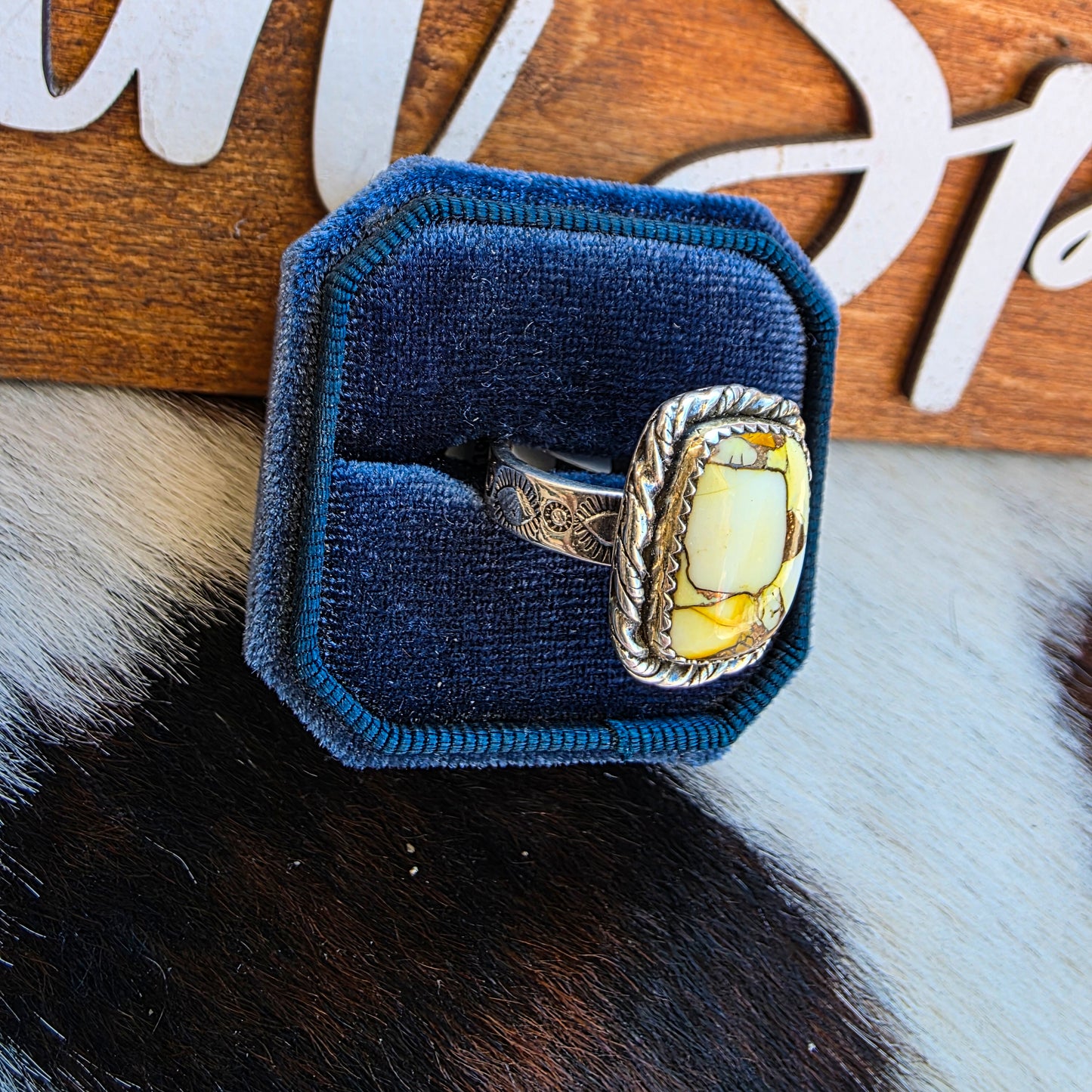 The Skye Honey Dahlia Adjustable Ring