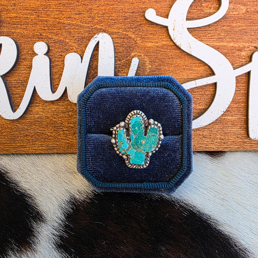 Size 5.75 Cactus Turquoise Ring