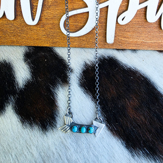 The Turquoise Arrow Necklace. Native Made